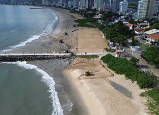Obra de alargamento da Praia Central de Balneário Piçarras será ampliada em mais 400 metros