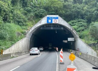 BR-101 terá bloqueio total no túnel do Morro do Boi na madrugada desta quarta-feira (25)