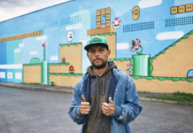 Artista busca apoio para revitalização do “Painel Super Mario Bros”, em Balneário Piçarras