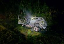 Carro capota e pega fogo em Itapoá; motorista escapa sem ferimentos graves