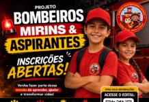 Inscrições abertas para o Projeto Bombeiros Voluntários Mirim e Aspirante em Barra Velha