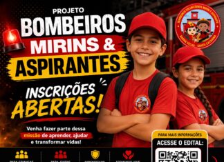 Inscrições abertas para o Projeto Bombeiros Voluntários Mirim e Aspirante em Barra Velha