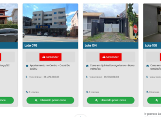 Bancos leiloam 260 imóveis em diversas regiões brasileiras