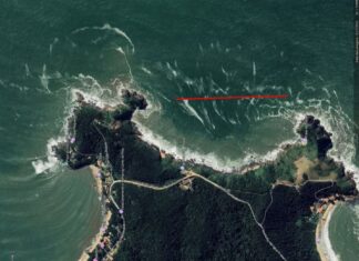 Fiscalização marítima da PM Ambiental identifica rede irregular em Penha