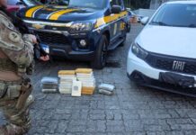 PRF intercepta carga de cocaína e maconha após tentativa de fuga no Norte do Estado