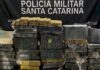 Mais de uma tonelada de maconha é apreendida em Santa Catarina durante o fim de semana
