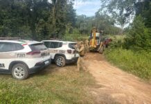 Ação conjunta de forças de segurança localiza restos mortais submersos após prisão de casal em Araquari