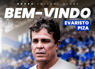 Barra FC anuncia Evaristo Piza como novo técnico para a sequência da Série C
