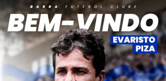 Barra FC anuncia Evaristo Piza como novo técnico para a sequência da Série C
