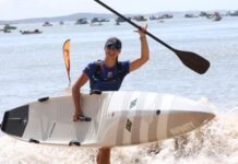 Rebeka Klotz é campeã brasileira de Stand Up Paddle; ela vai representar o Brasil no Mundial