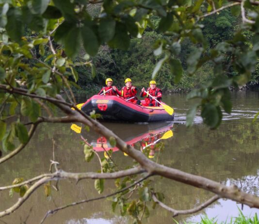 Corpo de Bombeiros Militar realiza simulado de busca e resgate em inundação e enxurrada em Itajaí