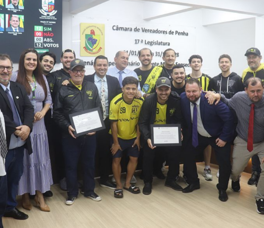 Associação Atlética Flexa Negra recebe moção de aplausos da Câmara de Penha