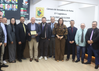 Câmara de Penha concede Moção de Aplauso à Hugo Loth