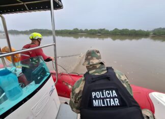 Operação conjunta apreende redes de pesca irregulares na Laguna de Barra Velha