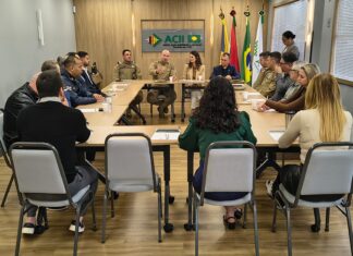 ACII e Conselho das Entidades cobram do comando-geral da PMSC mais policiais para Itajaí