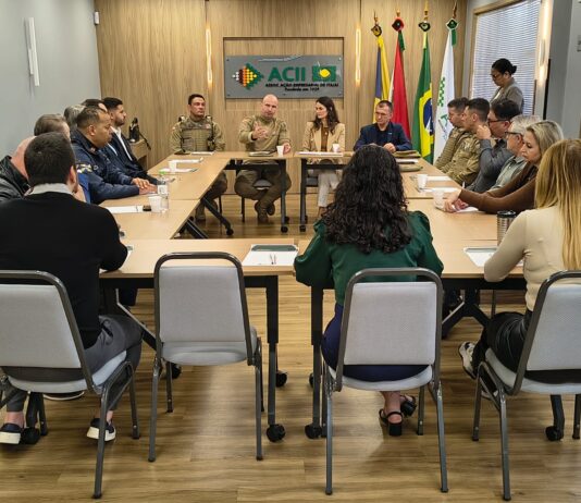 ACII e Conselho das Entidades cobram do comando-geral da PMSC mais policiais para Itajaí