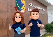 Marina e Gabriel ganham vida e passam a representar a Câmara Mirim de Balneário Piçarras