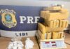 Jovem de 18 anos é preso com mais de 15 quilos de drogas escondidos em caixa de papelão na BR-101 norte