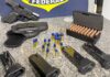 PRF prende três homens e apreende armas e munições em duas ocorrências na BR-101, em Balneário Piçarras e Barra Velha